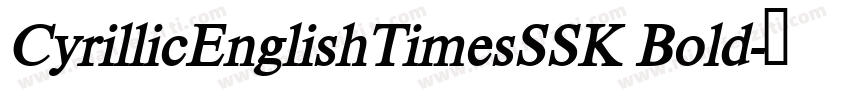 CyrillicEnglishTimesSSK Bold字体转换